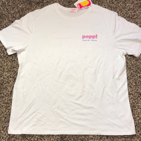 Poppi Tops - Poppi X Target Graphic Unisex Tee Size XL White Pink Graffiti | NWT